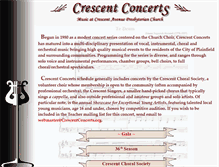 Tablet Screenshot of crescentconcerts.org